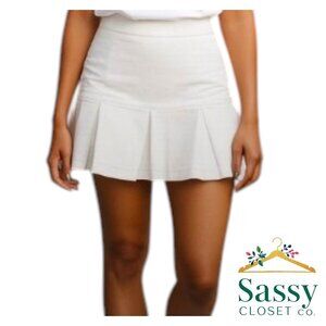 Corduroy Mini Skort – FOREVER 21, Off-White, Sz L, Excellent